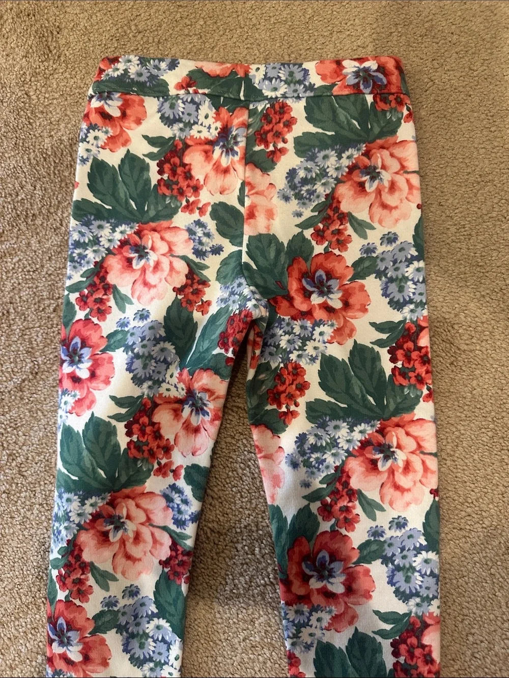 Janie and Jack Coral Ruffle Collar Top and leggings set